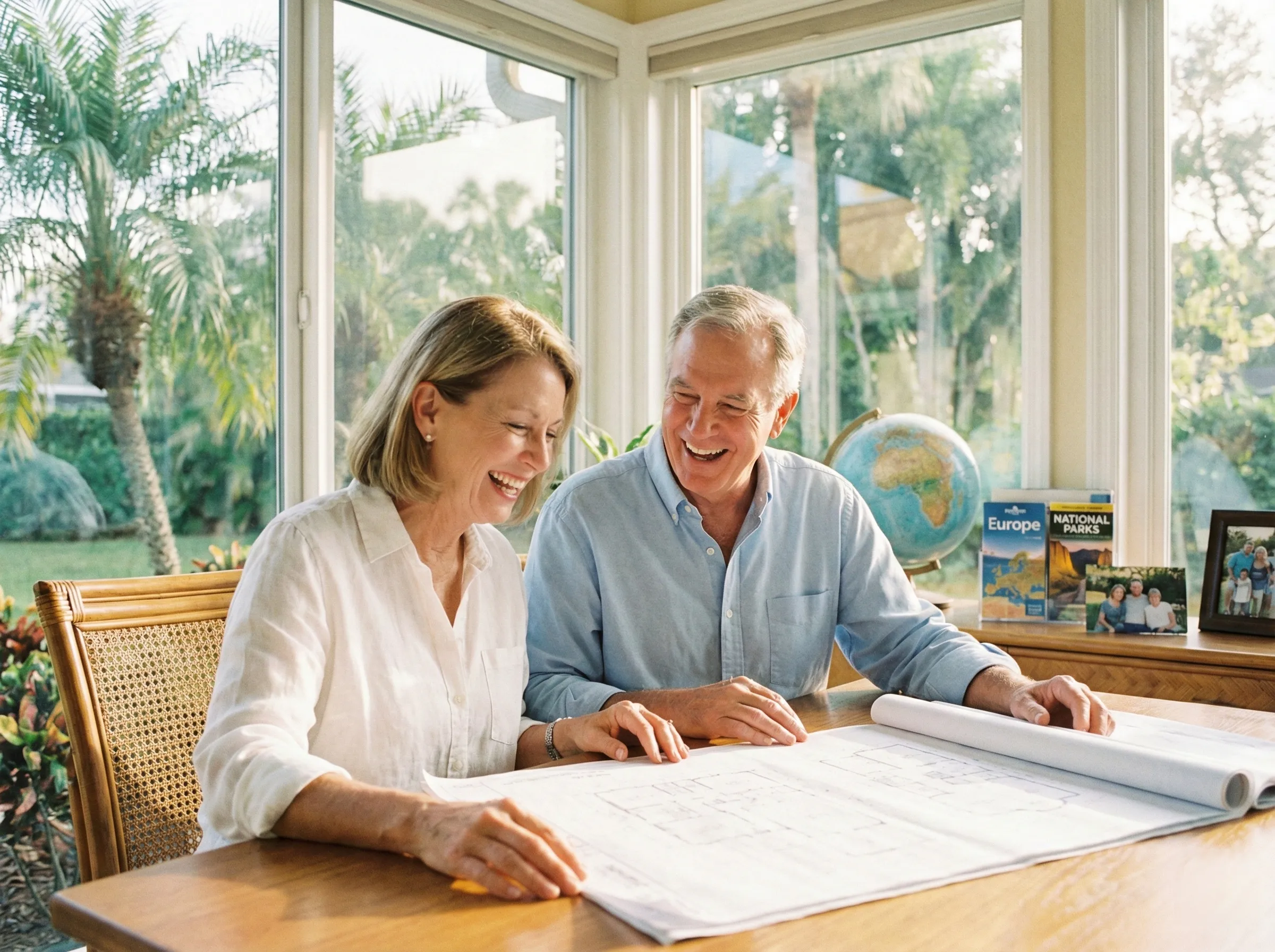 High-net-worth St. Pete homeowners reviewing budget reports