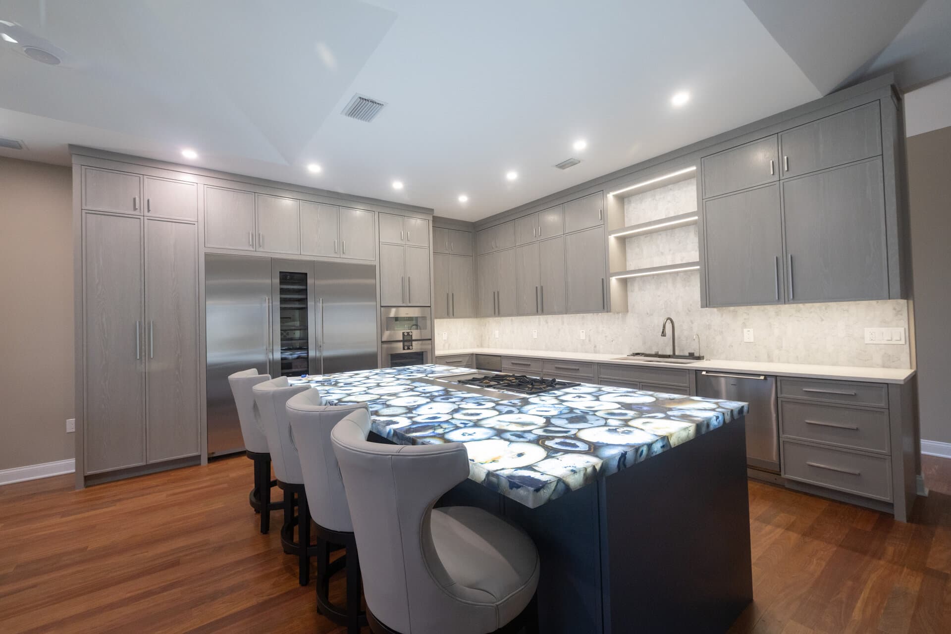 Finished agate island kitchen by Revolution Contractors in St. Petersburg